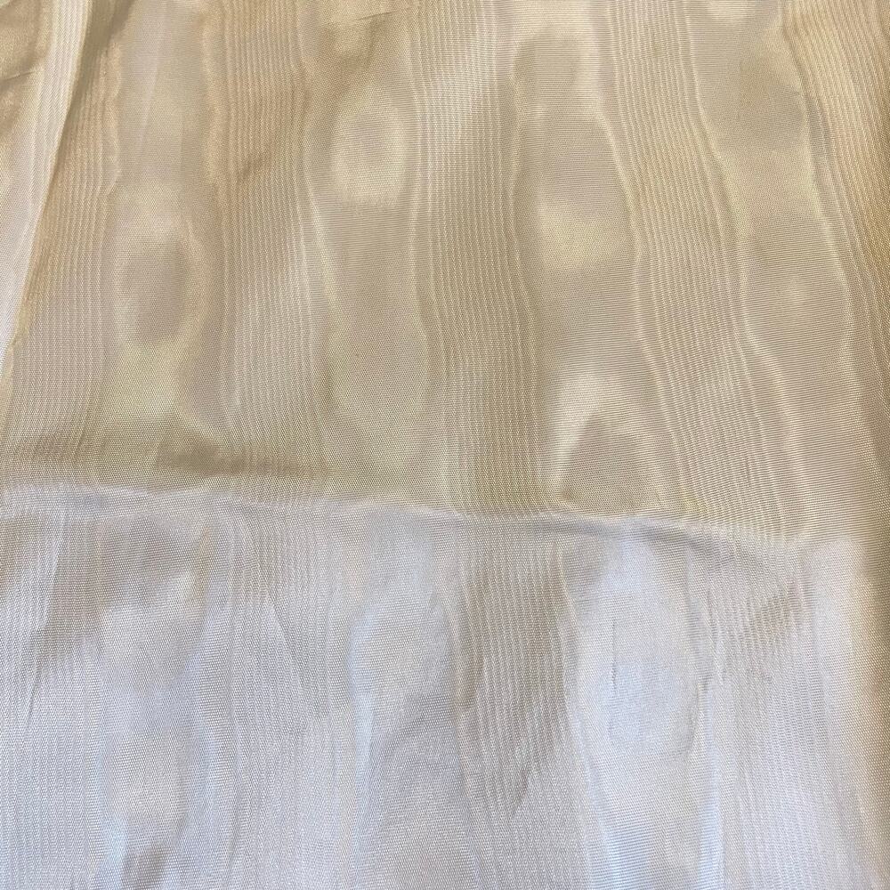 Vtg 1940s Ivory Rayon Taffeta Nightgown Hostess Gown Diamond Midriff Ruffle 40s - Picture 15 of 16